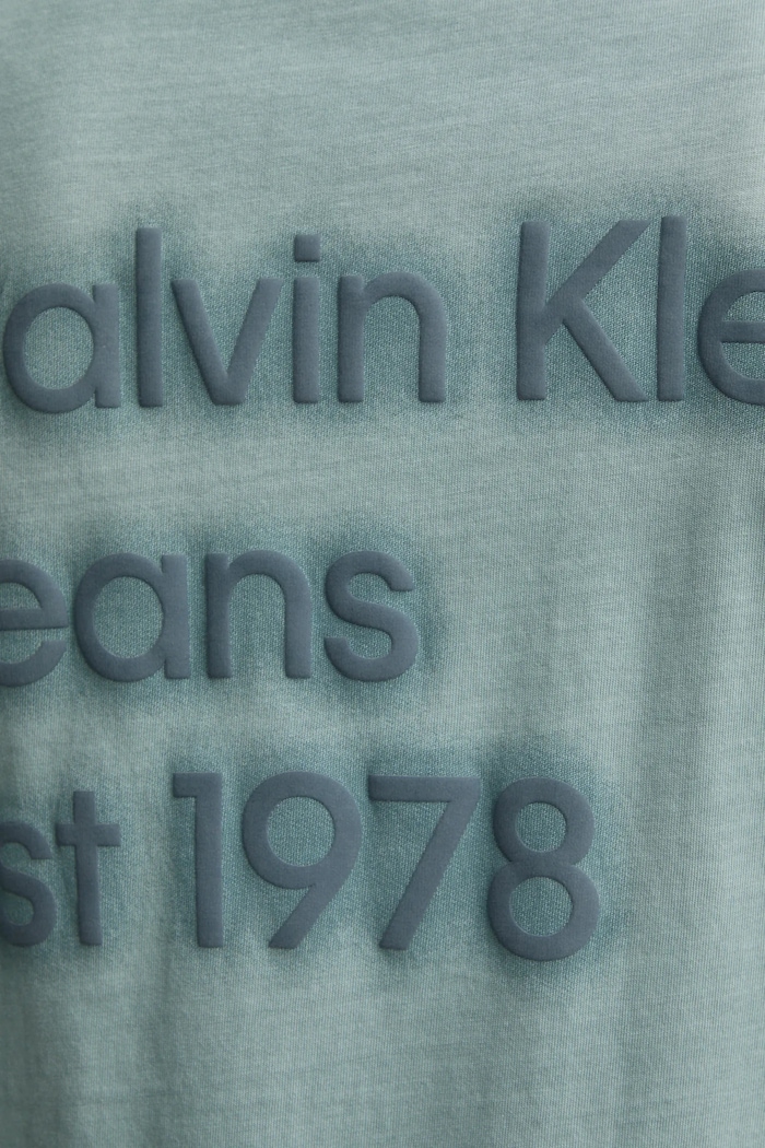 Pamučna majica Calvin Klein Jeans J30J327078 siva