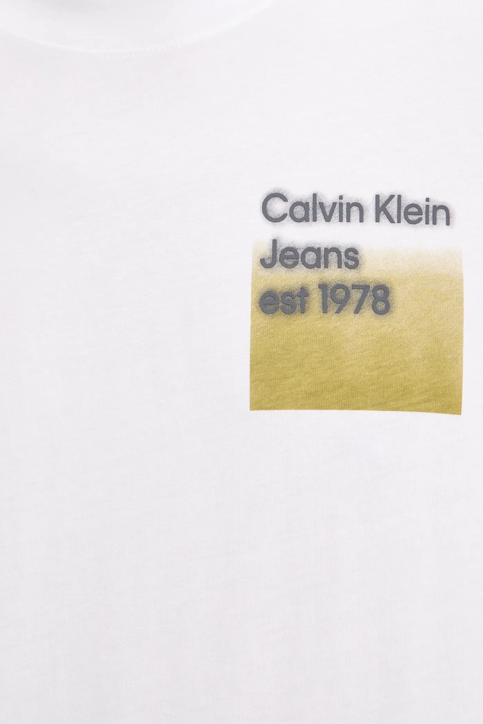 Bavlněné tričko Calvin Klein Jeans J30J327080 bílá