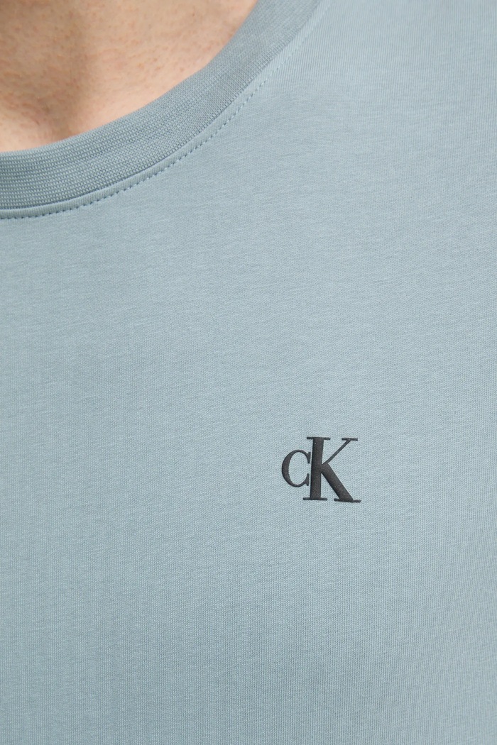 Bavlněné tričko Calvin Klein Jeans J30J327402 modrá
