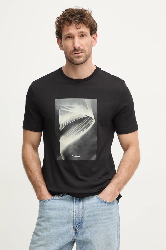 Tričko Calvin Klein potisk černá K10K113797