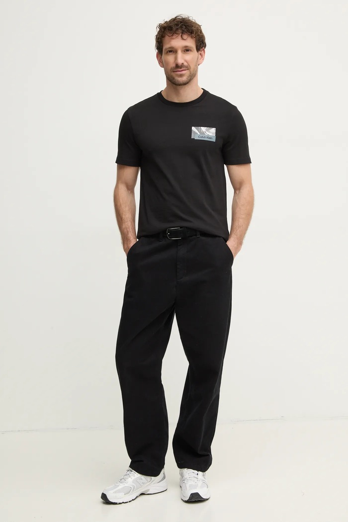 Calvin Klein t-shirt bawełniany K10K113799 czarny SS25