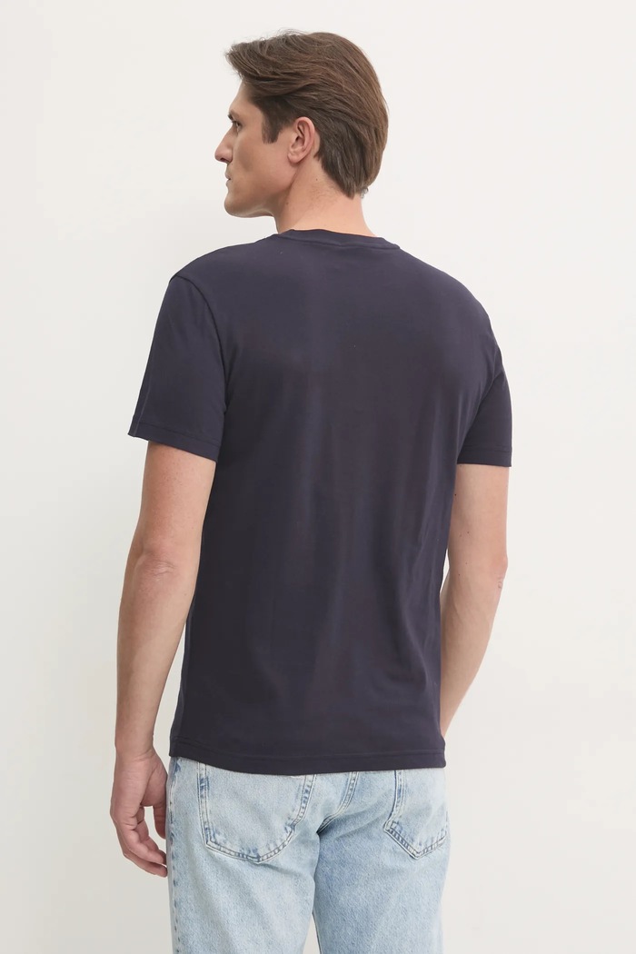 Oblečení Bavlněné tričko Calvin Klein K10K113800 námořnická modř