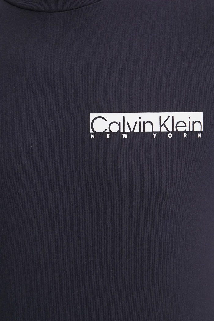 Bavlněné tričko Calvin Klein K10K113800 námořnická modř