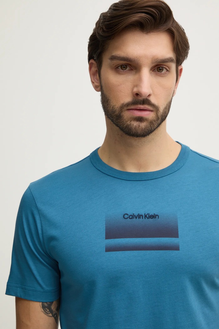 Calvin Klein t-shirt rilassato turchese K10K113803