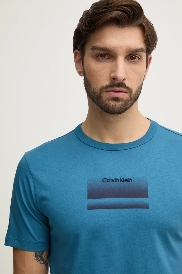 Calvin Klein t-shirt rilassato turchese K10K113803