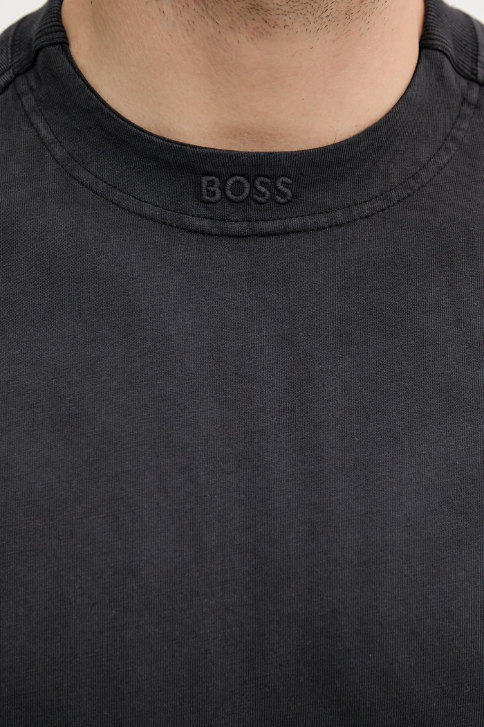 BOSS Orange tričko pánske bavlnené Te_Dye_ 50521805 čierna