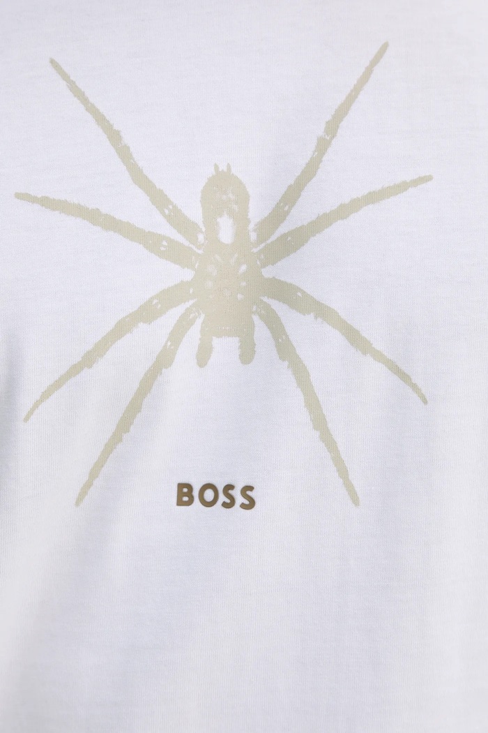 Bavlněné tričko BOSS Orange 50534924 bílá