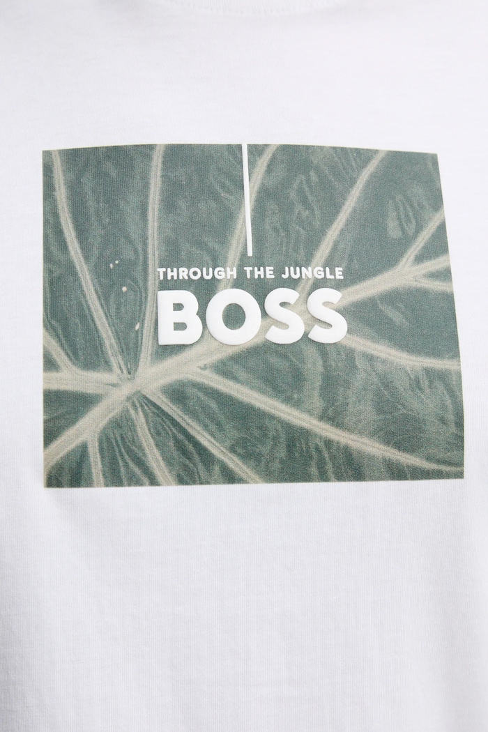 Bavlněné tričko BOSS Orange 50535112 bílá