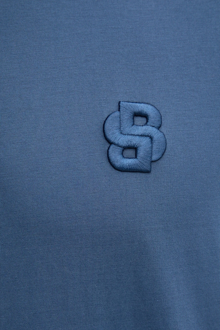 BOSS t-shirt bawełniany 50533343 niebieski
