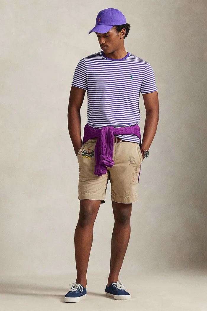 Odzież Polo Ralph Lauren t-shirt bawełniany 710956828 fioletowy