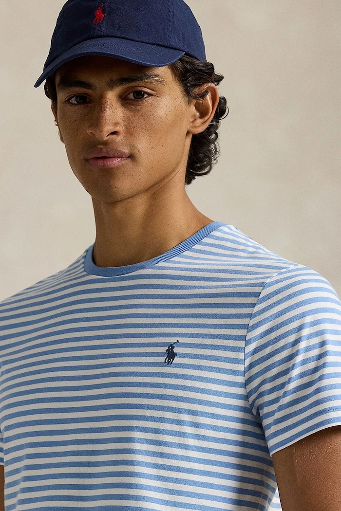 Βαμβακερό μπλουζάκι Polo Ralph Lauren μπλε 710956828
