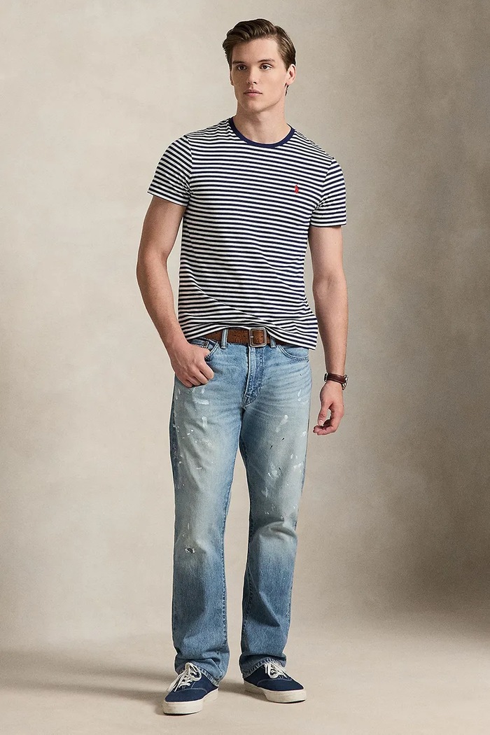 Oblečení Bavlněné tričko Polo Ralph Lauren 710956828 námořnická modř