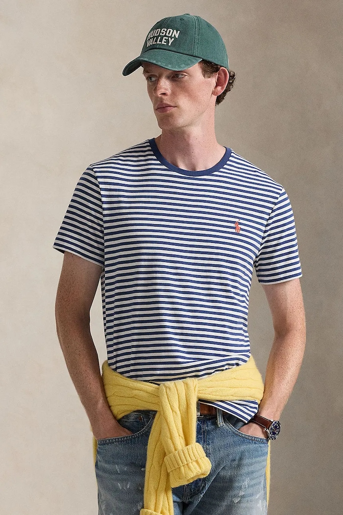 Bavlněné tričko Polo Ralph Lauren regular modrá 710956828