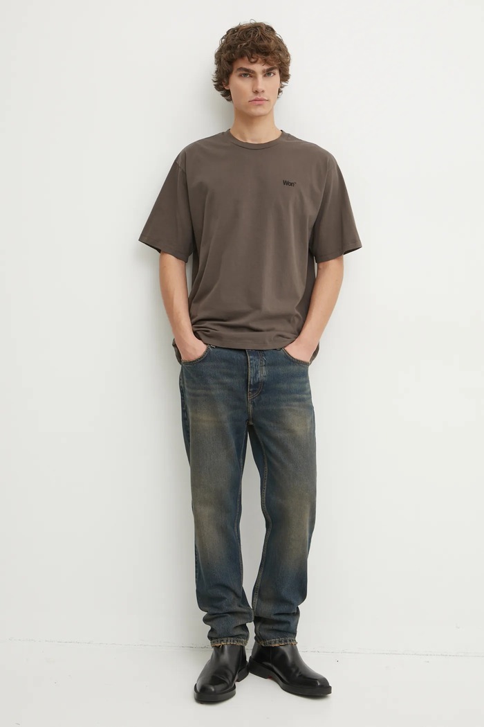 Won Hundred tricou din bumbac 3415.12063 maro SS25