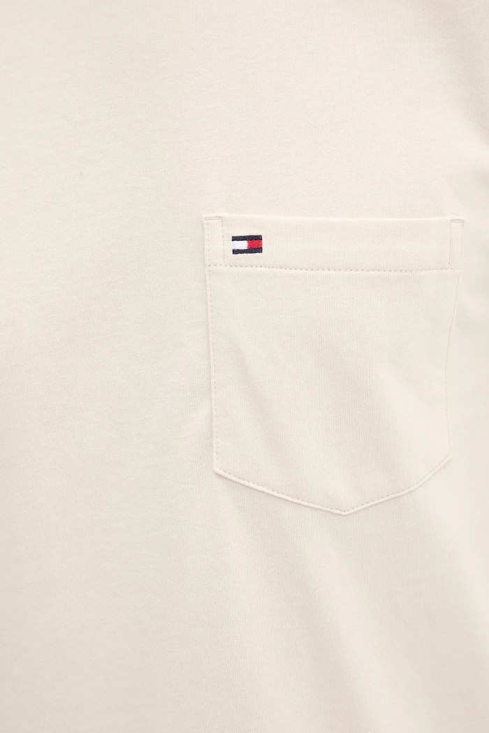 Tommy Hilfiger tricou bărbătesc de bumbac bej MW0MW37283