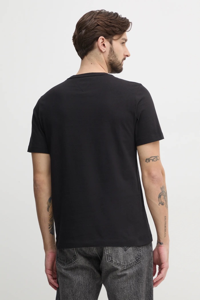 Îmbrăcăminte Tommy Hilfiger tricou bărbătesc bumbac MW0MW37283 negru