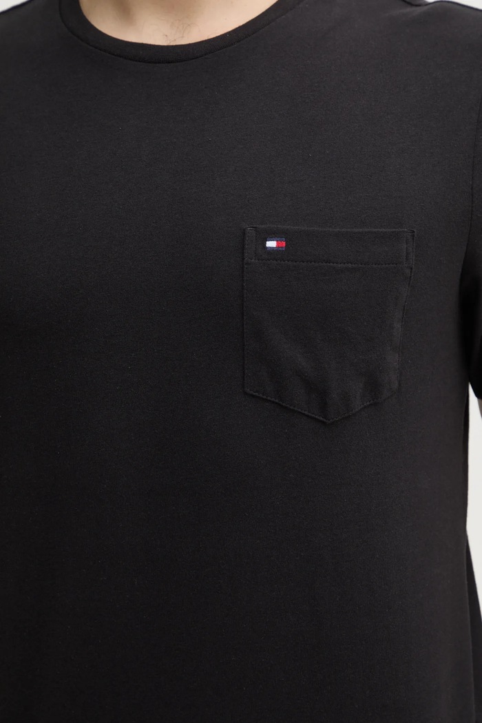 Tommy Hilfiger tricou bărbătesc bumbac MW0MW37283 negru