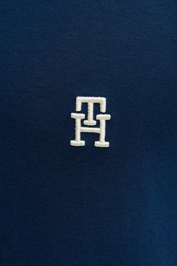 Bavlnené tričko Tommy Hilfiger MW0MW37510 tmavomodrá