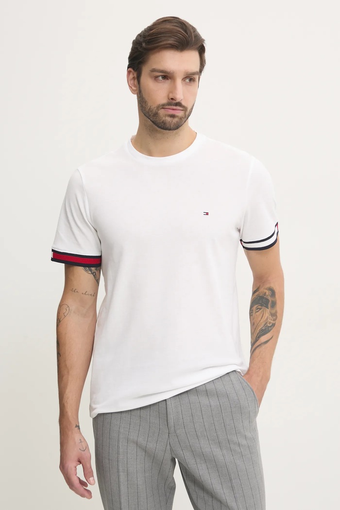 Tommy Hilfiger T-shirt bawełniany biały MW0MW38078