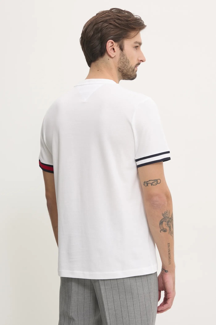 Odzież Tommy Hilfiger T-shirt bawełniany MW0MW38078 biały