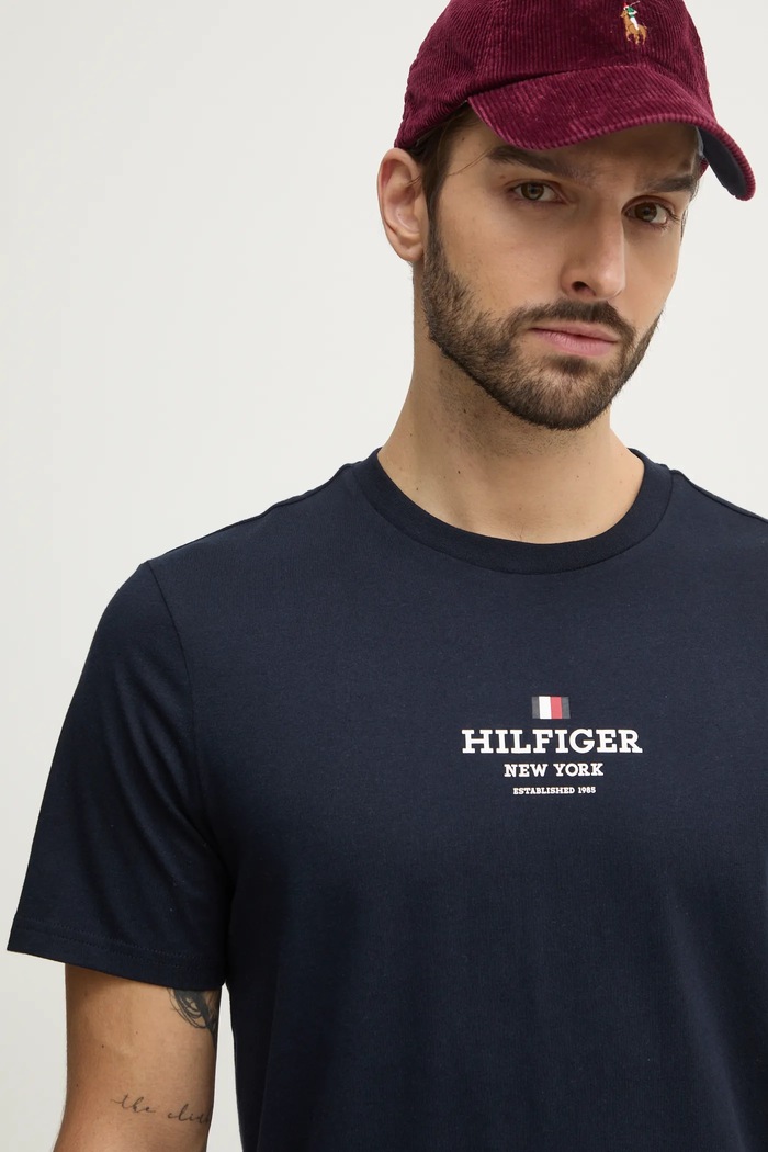 Tommy Hilfiger t-shirt granatowy MW0MW38980
