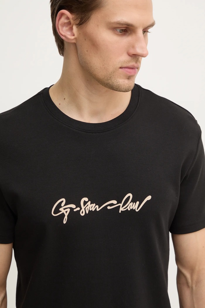 G-Star t-shirt bawełniany czarny D25150.C812