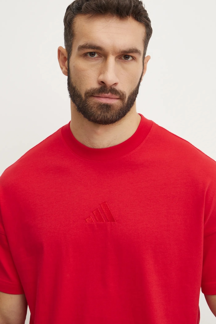 Bavlněné tričko adidas ALL SZN červená JC5346