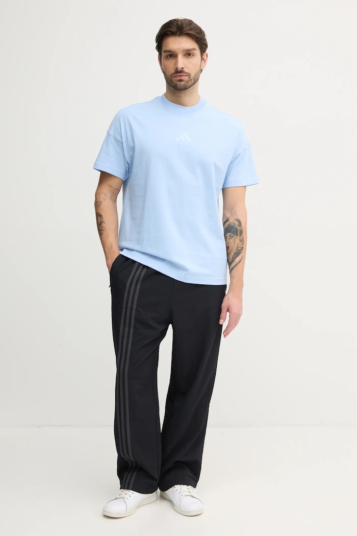 adidas t-shirt bawełniany ALL SZN JI6404 niebieski SS25