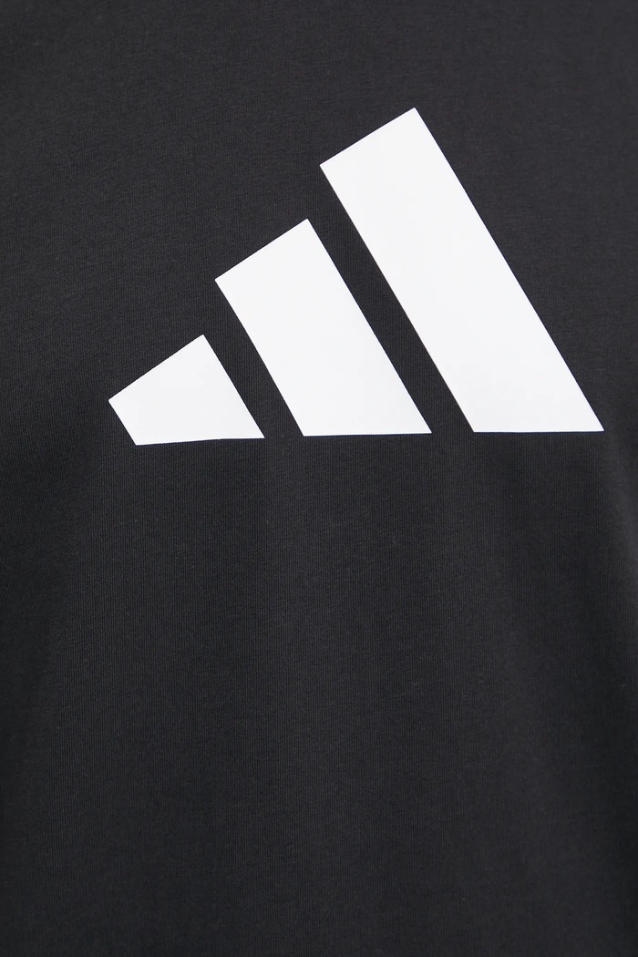 adidas t-shirt bawełniany Future Icons JI8770 czarny