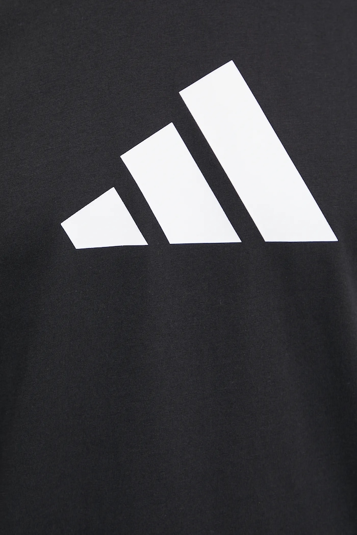 adidas t-shirt bawełniany Future Icons JI8770 czarny