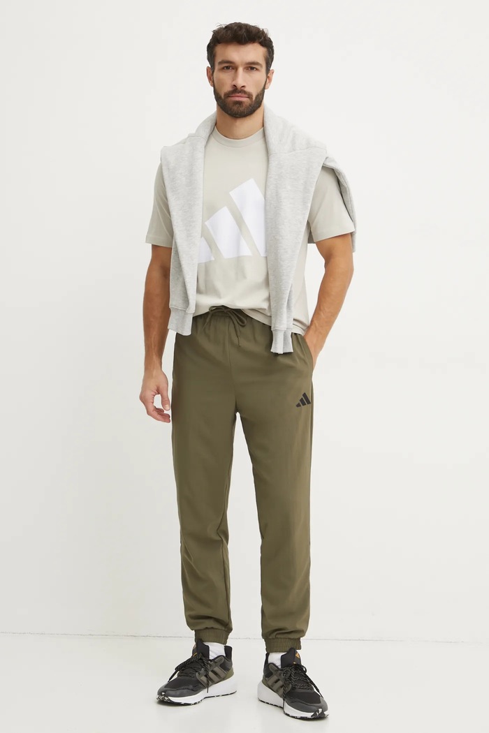 Bavlněné tričko adidas Essentials JE8933 béžová SS25