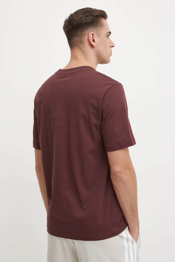 Odzież adidas t-shirt bawełniany Essentials JE8939 bordowy
