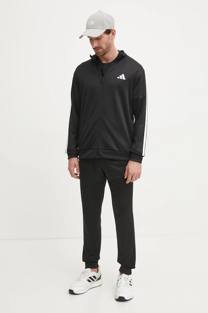 adidas T-shirt bawełniany Essential JE9024 czarny SS25