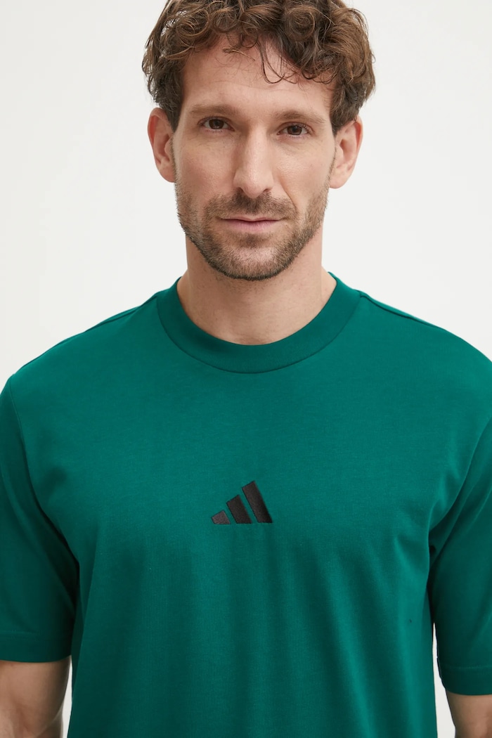 adidas t-shirt in cotone Essential verde JF1096