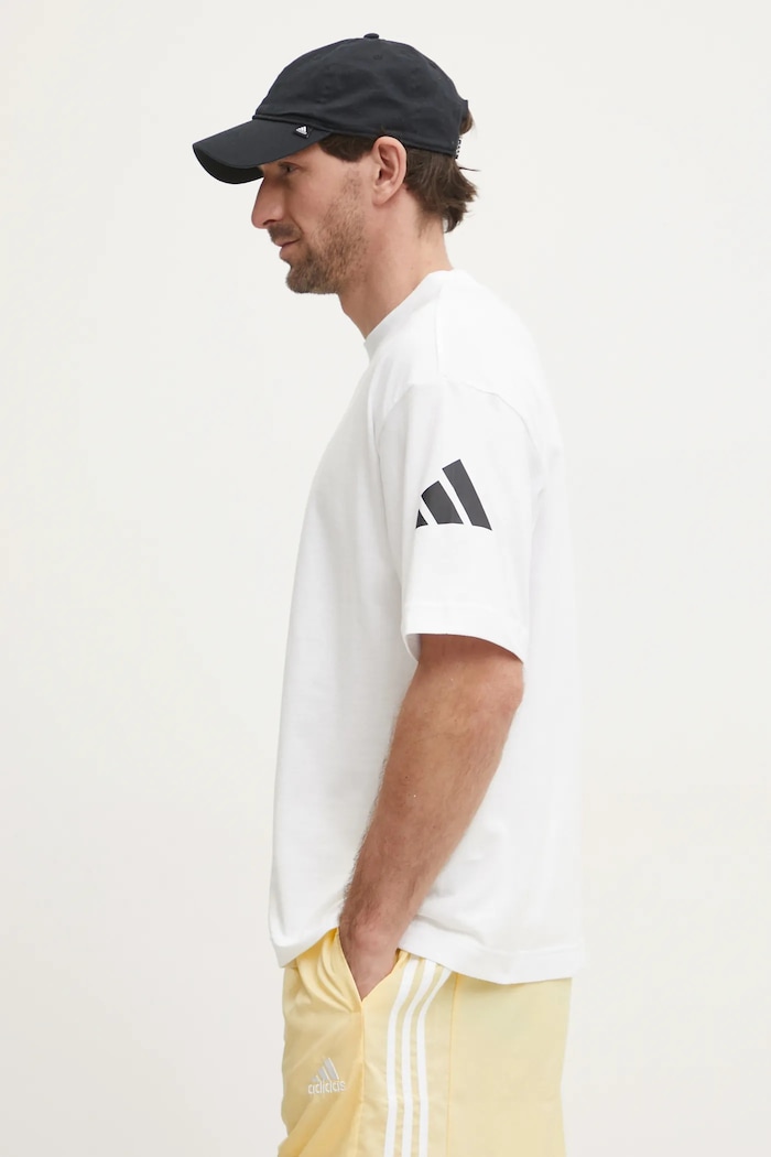 Bavlnené tričko adidas Essentials relaxed biela JC9296