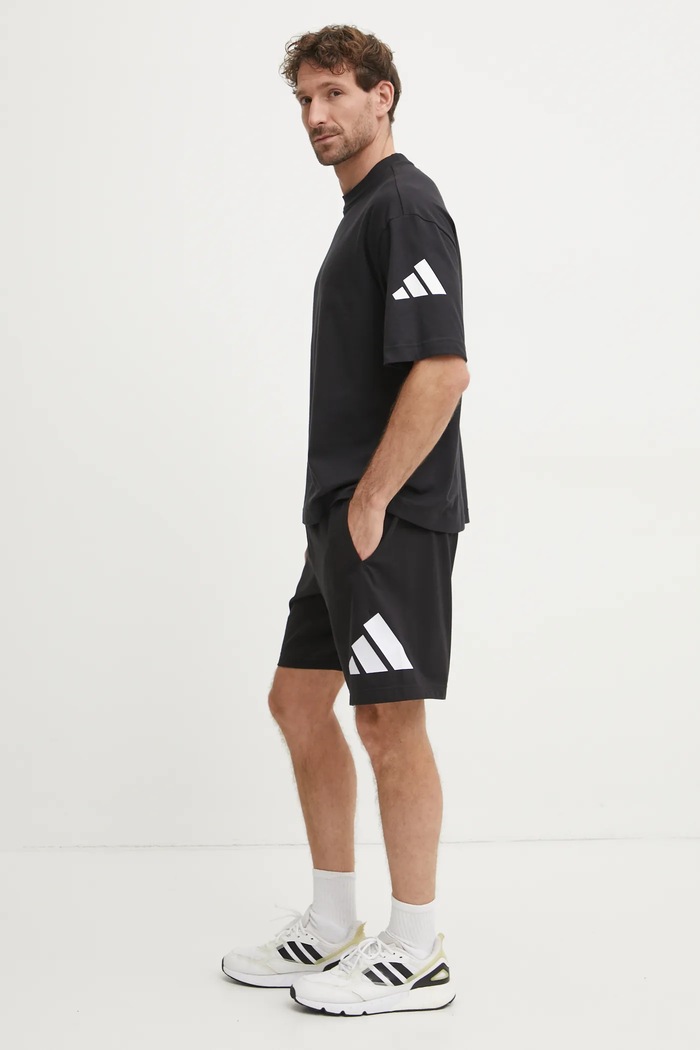 adidas t-shirt in cotone Essentials JF3615 nero SS25