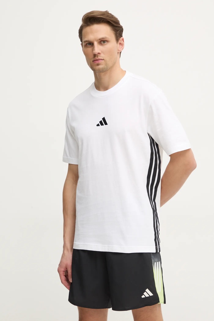 Pamučna majica adidas Essentials bijela JE6388
