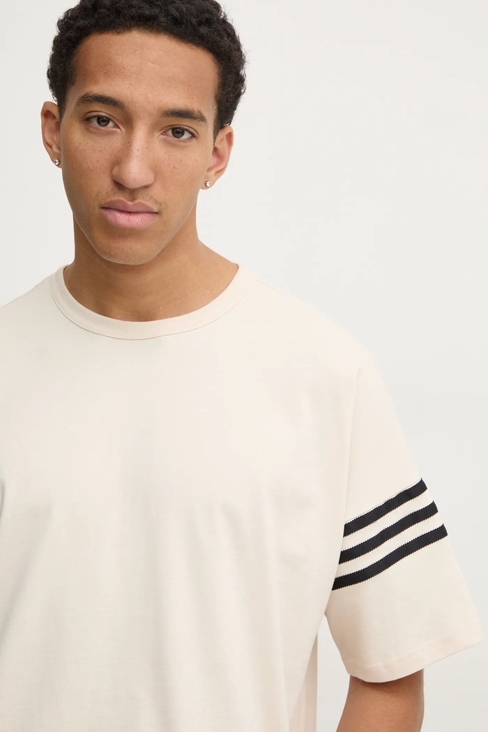 adidas Originals t-shirt bawełniany Neuclassics beżowy JC9933