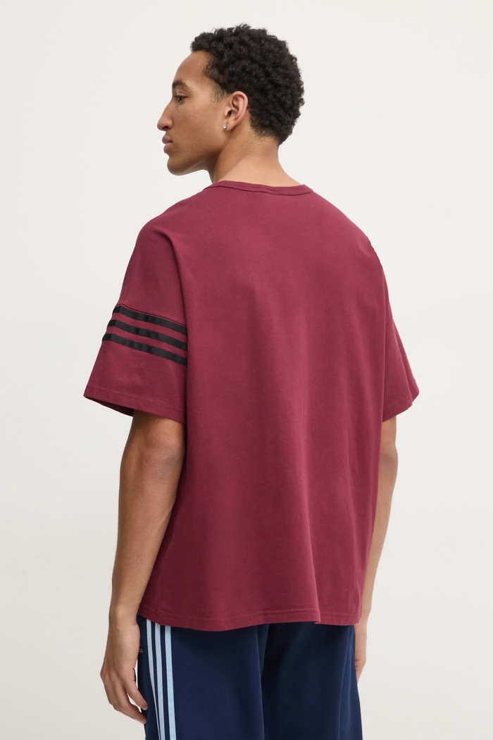 Oblečení adidas Originals Bavlněné tričko adidas Originals Neuclassics JC9934 burgundské
