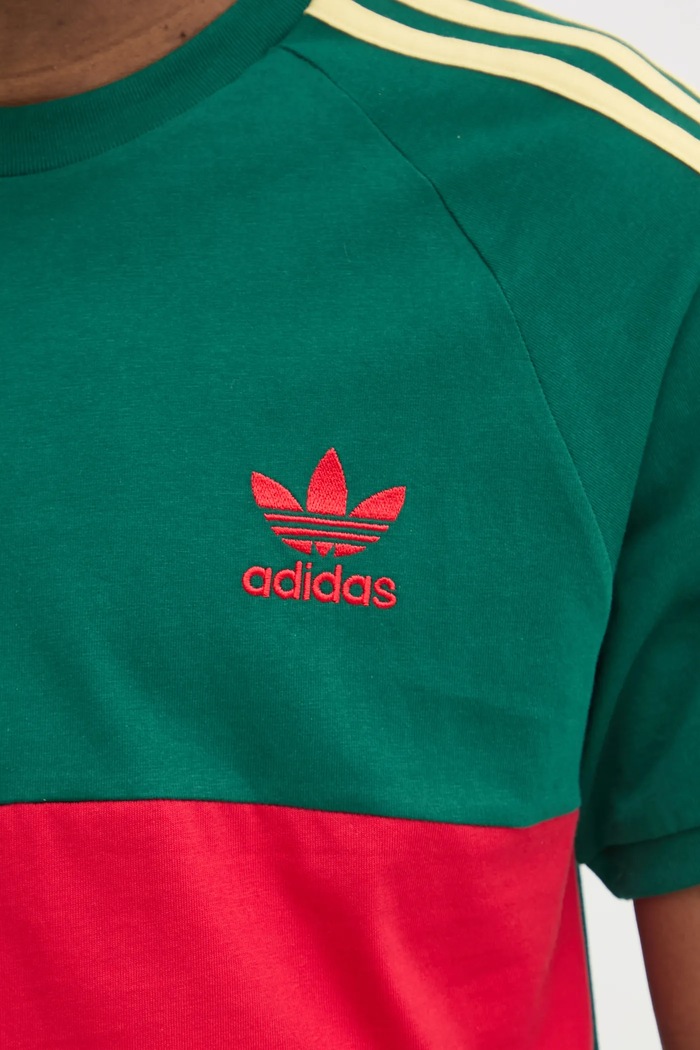 adidas Originals t-shirt bawełniany 3S PANEL JD4277 zielony