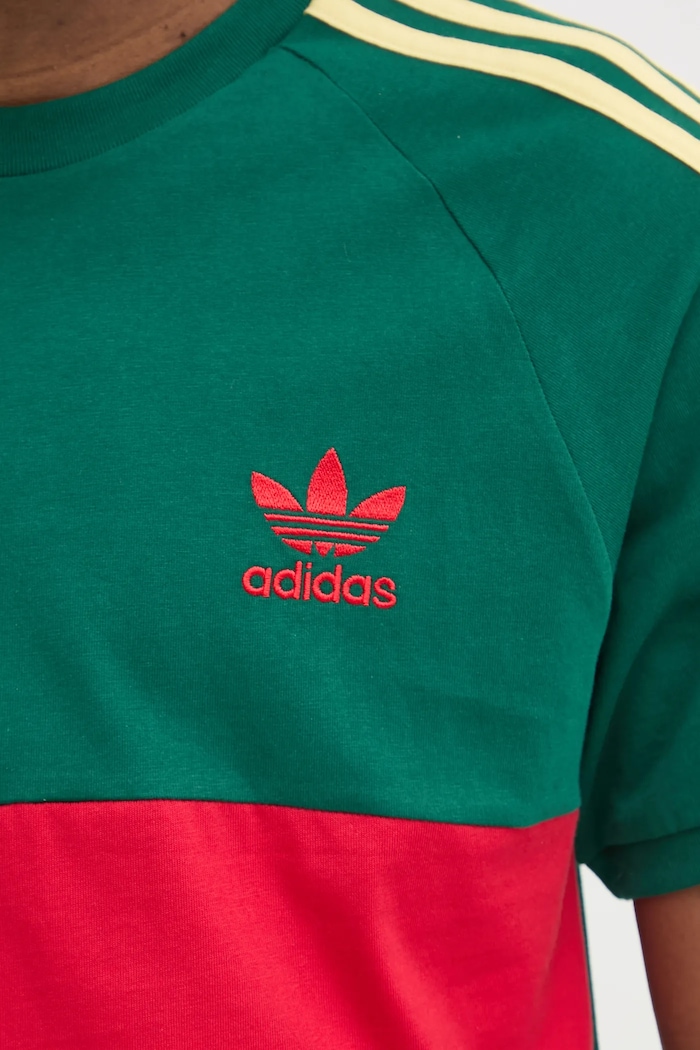 adidas Originals t-shirt bawełniany 3S PANEL JD4277 zielony