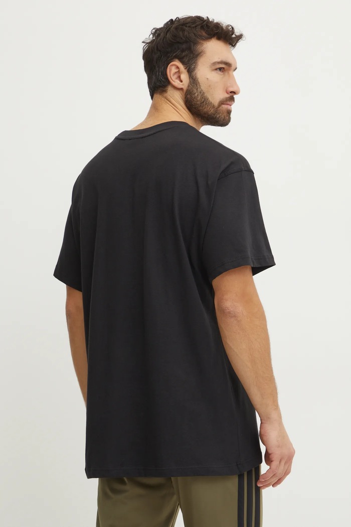 Ρούχα Βαμβακερό μπλουζάκι adidas Originals Essential JD0349 μαύρο