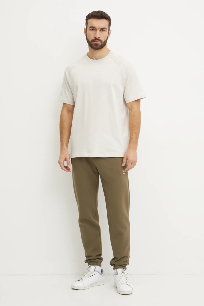 Bavlnené tričko adidas Originals Essential JD3277 béžová SS25