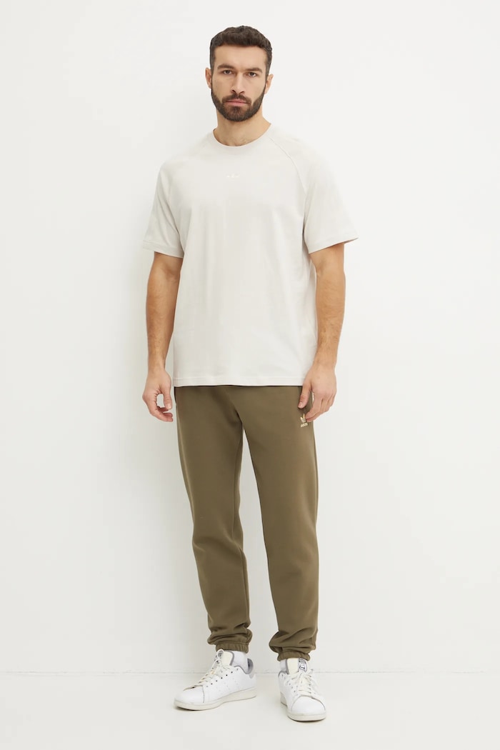 Bavlnené tričko adidas Originals Essential JD3277 béžová SS25