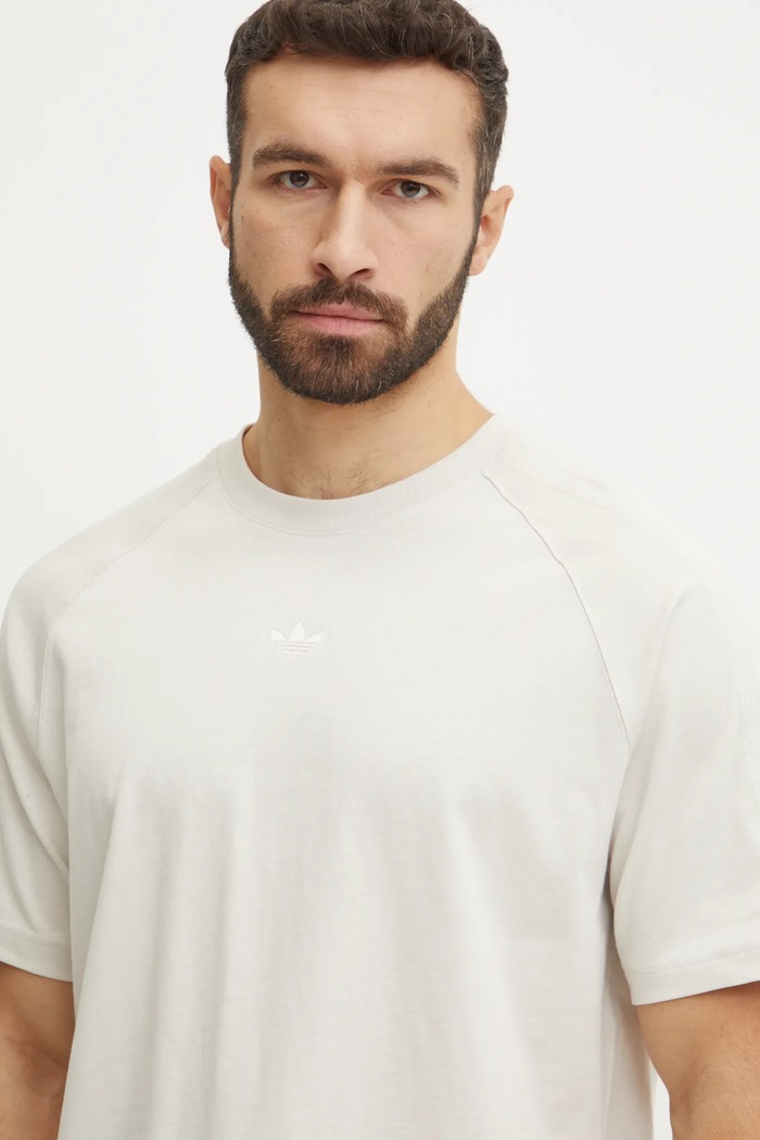 Bavlnené tričko adidas Originals Essential béžová JD3277