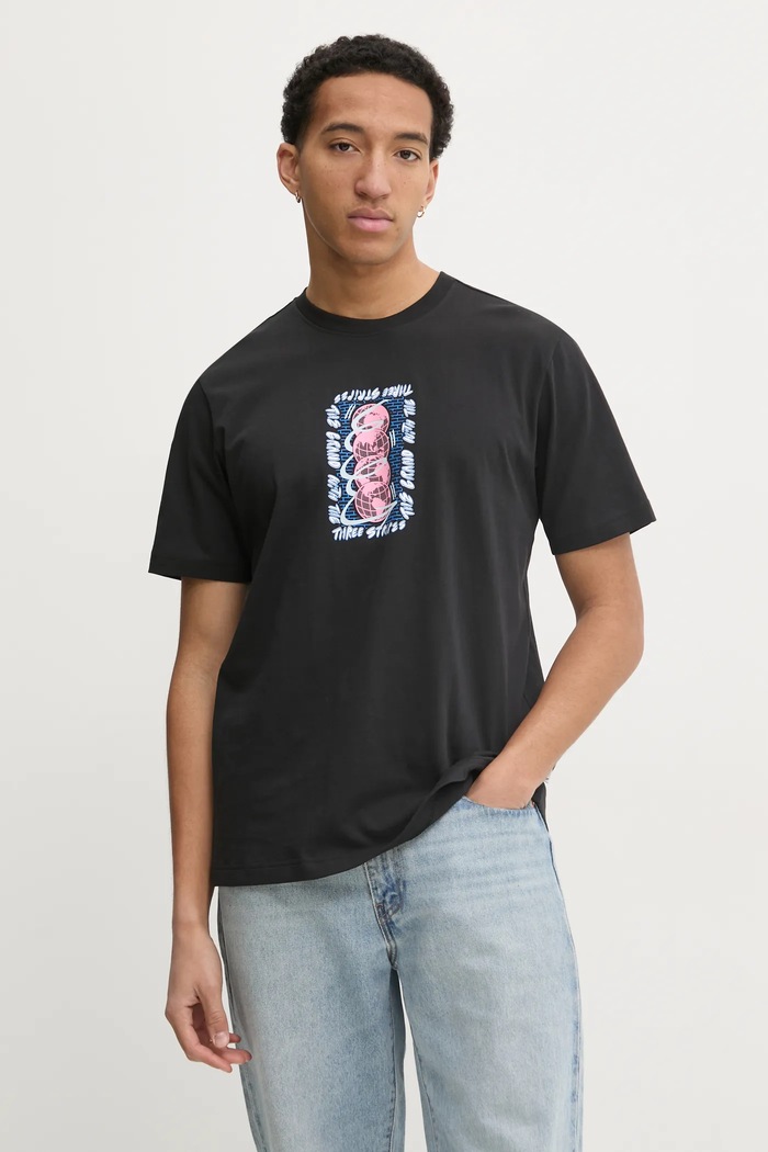 adidas Originals T-shirt bawełniany Q12 TS STREET W czarny JP2670