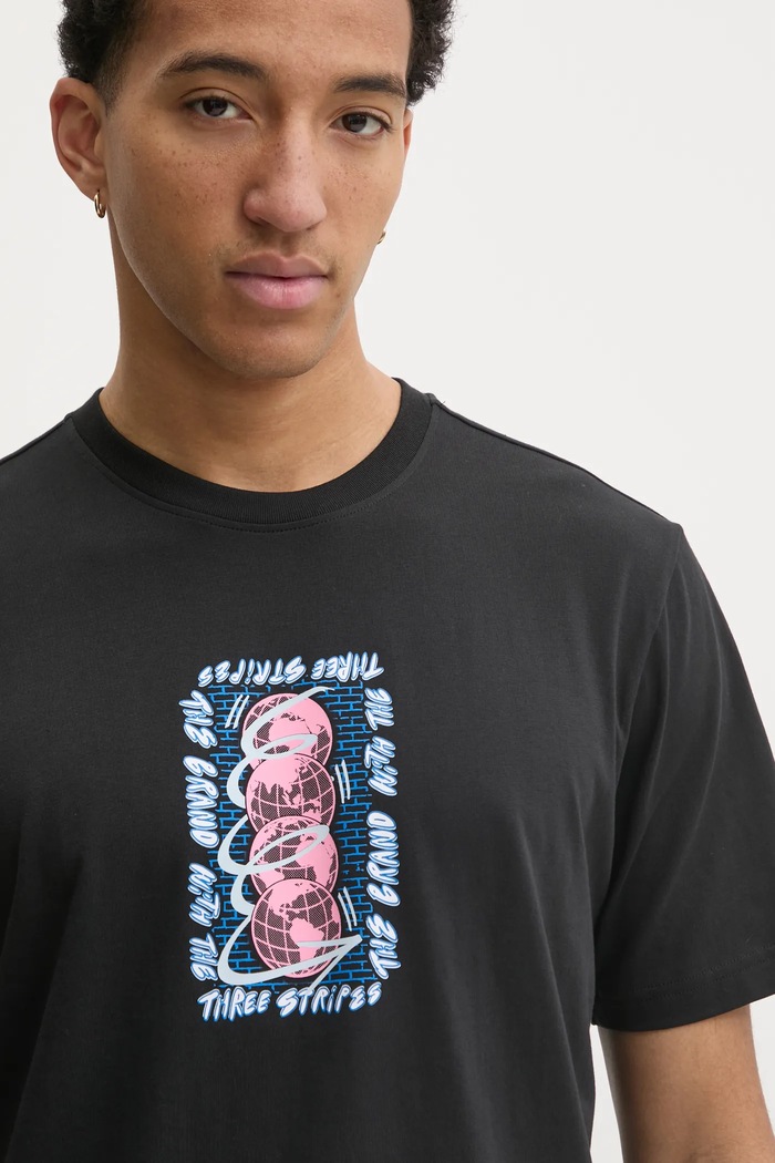 Odzież adidas Originals T-shirt bawełniany Q12 TS STREET W JP2670 czarny