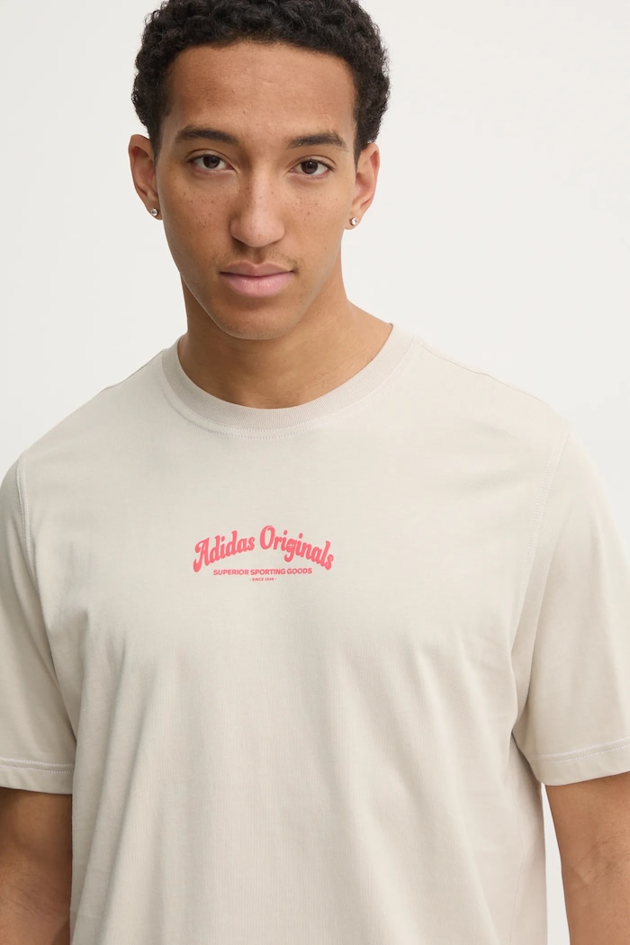 Bavlněné tričko adidas Originals Wabash béžová JD0667