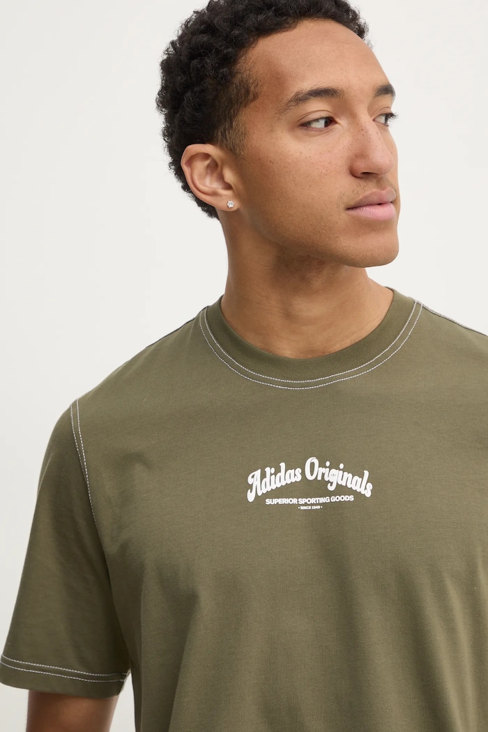 Bavlněné tričko adidas Originals Wabash zelená JP4476
