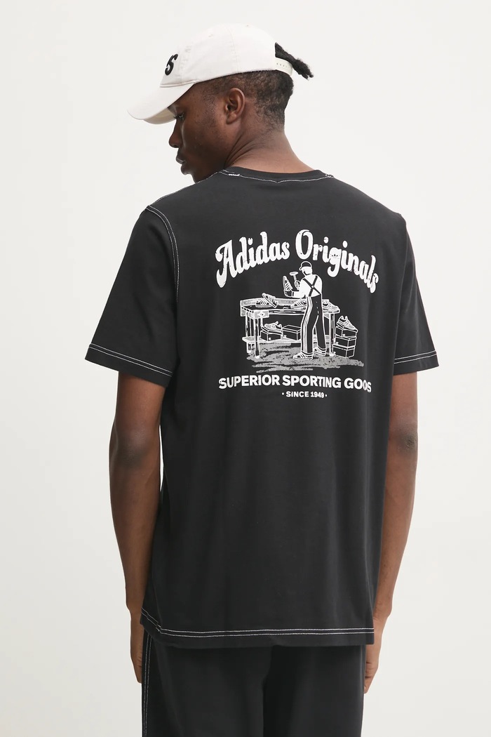 Odzież adidas Originals t-shirt bawełniany Wabash JP4477 czarny